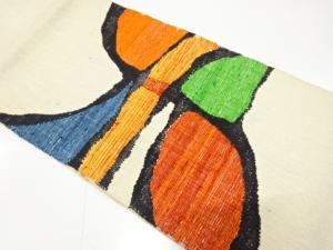 抽象模様織り出し　名古屋帯